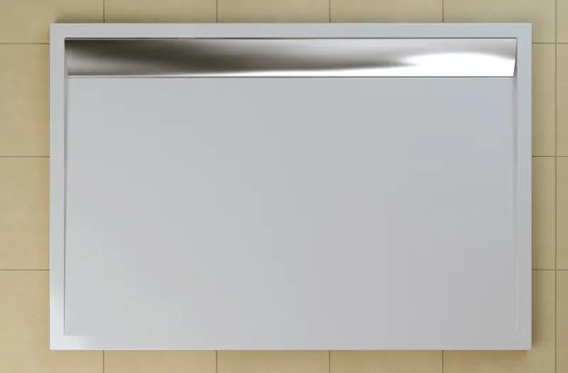 SanSwiss WIA 90 100 50 04 Sprchová vanička obdélníková 90×100 cm bílá, kryt aluchrom, skládá se z WIA 90 100 04 a BWI 100 50 04
