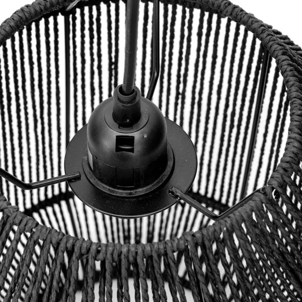 Aigostar - Luster na lanku 1xE27/60W/230V čierna