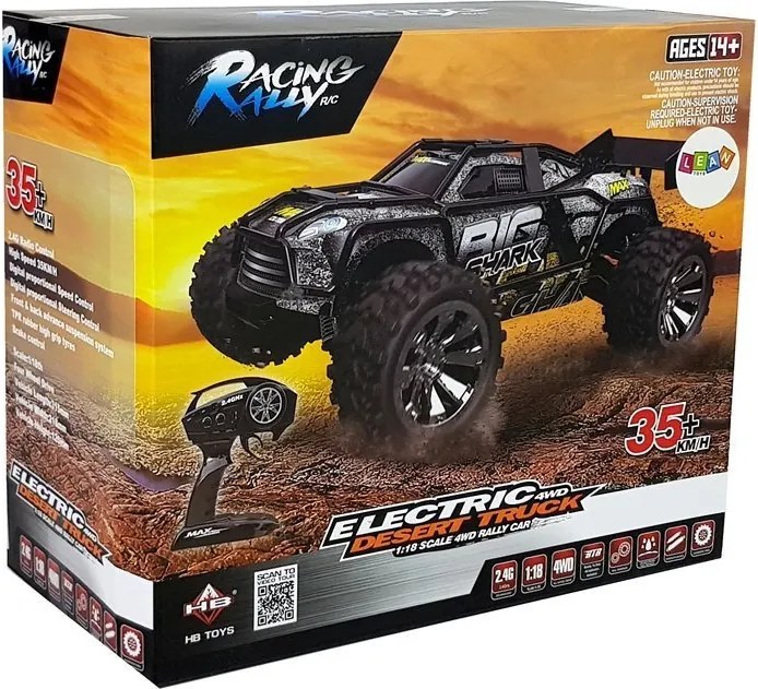 LEAN Toys Off-Road diaľkovo ovládaný zelený 2.4G 1:18 35 km/h ovládanie rýchlosti