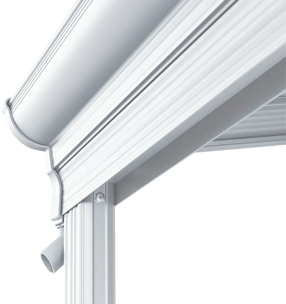 InternetovaZahrada - Furnigo Hliníková pergola Borneo 3x3 m - biela