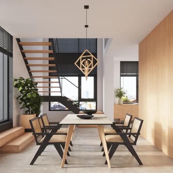 Sollux SL.1757 - Luster na lanku CARO 1xE27/15W/230V buk