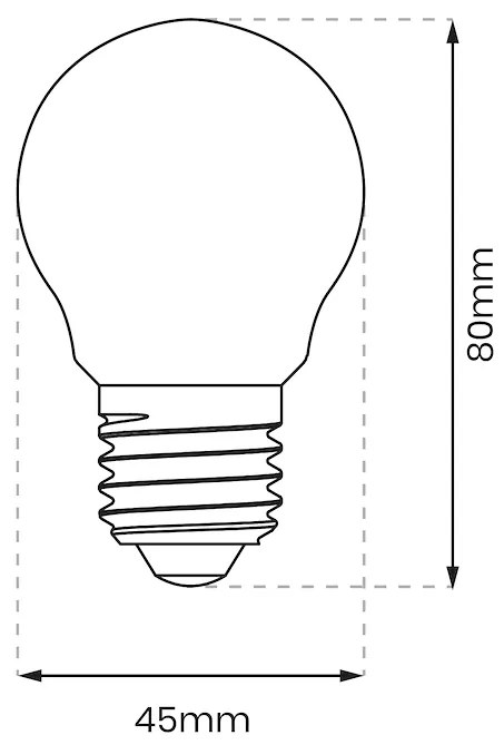 Dekoračná LED žiarovka E27 neutrálna 4000k 4w 470 lm