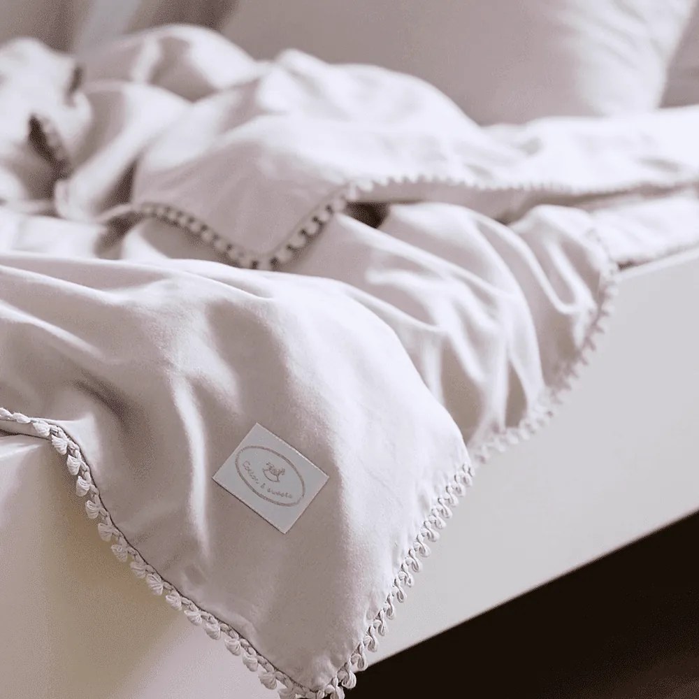 Obliečky Junior s čipkou púdrová ružová 100x135cm