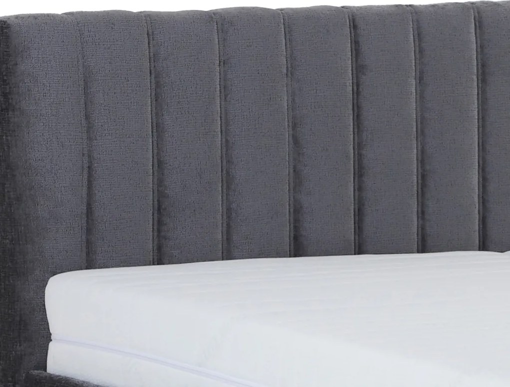 Posteľ Gita 180x200 cm, dymovo šedá látka, bez matracov