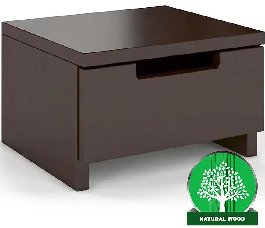 Nočný stolík buk Skandica Spectrum Nízka Palisander