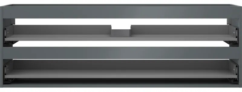 Mexen Box-A, závesná skrinka 140 cm, 2 zásuvky, grafitová matná, 91AX0-1400-470-2-66