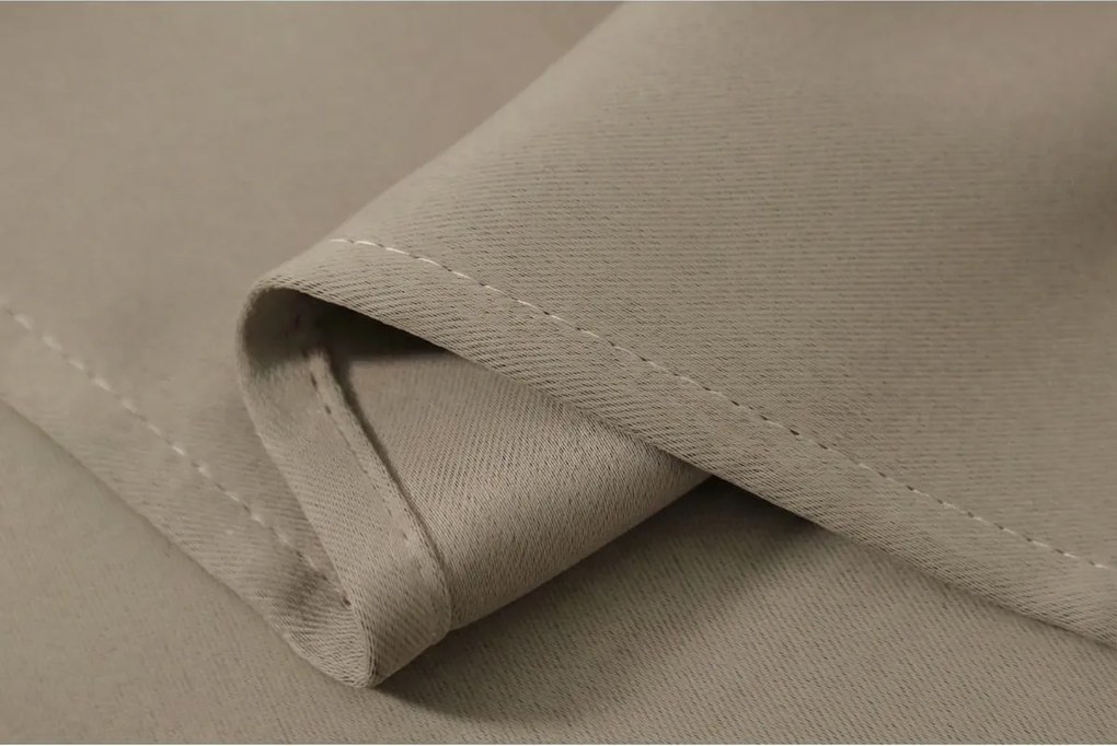 Béžová záclona OXFORD 140x250 cm Zavesenie: Kovové krúžky