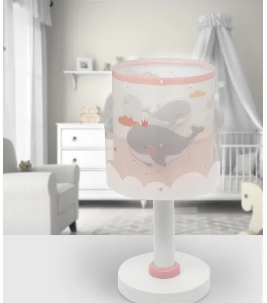 Dalber 61171S - Detská lampička WHALE DREAMS 1xE14/8W/230V ružová