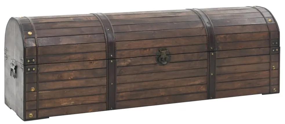 vidaXL Úložná truhlica z masívneho dreva, vintage štýl, 120x30x40 cm