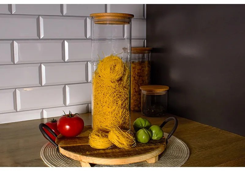 THERMO NÁDOBA NA POTRAVINY S DREVENÝM VEKOM 1,8L