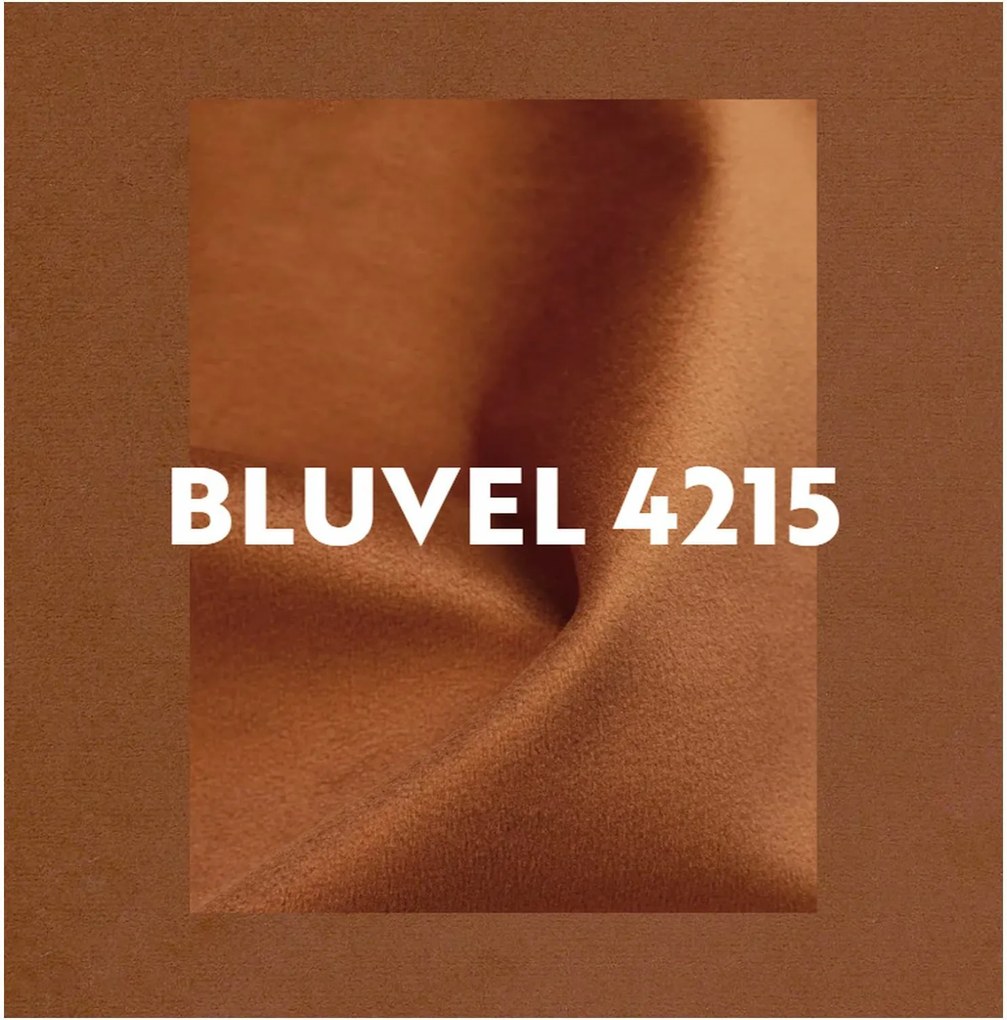 SI Elegantná zamatová stolička škorica