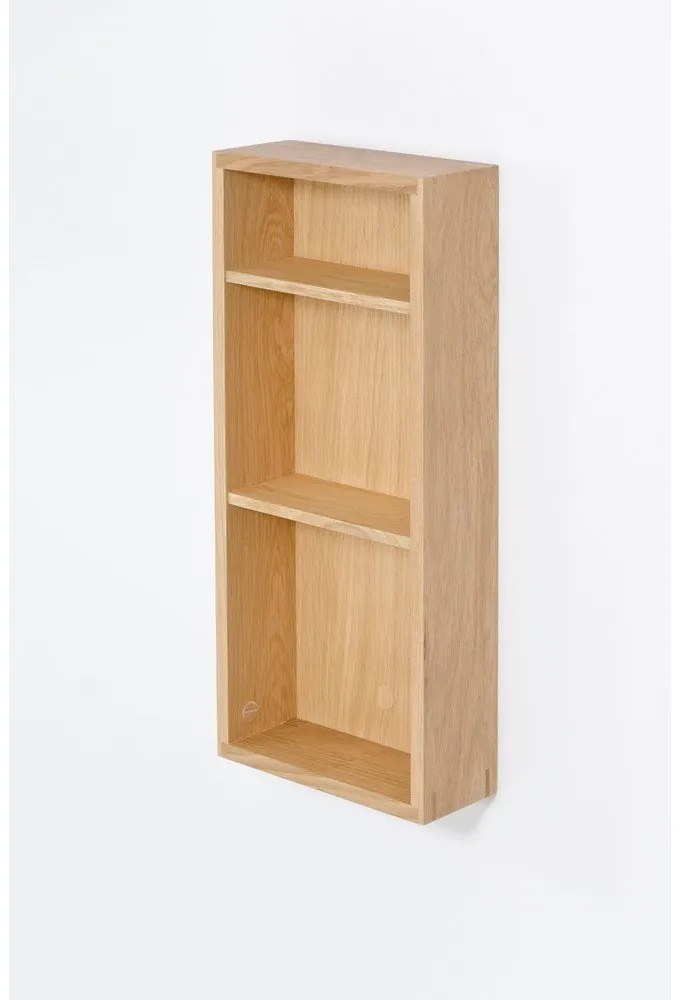 Nástenná kúpeľňová polica z dubového dreva Wireworks Slimline