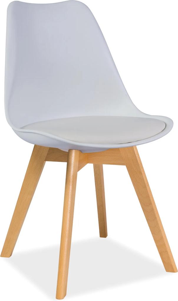 SIGNAL Kris Buk jedálenská stolička biela / buk