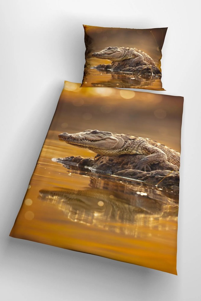 3d obliečky Crocodile 140x200 cm