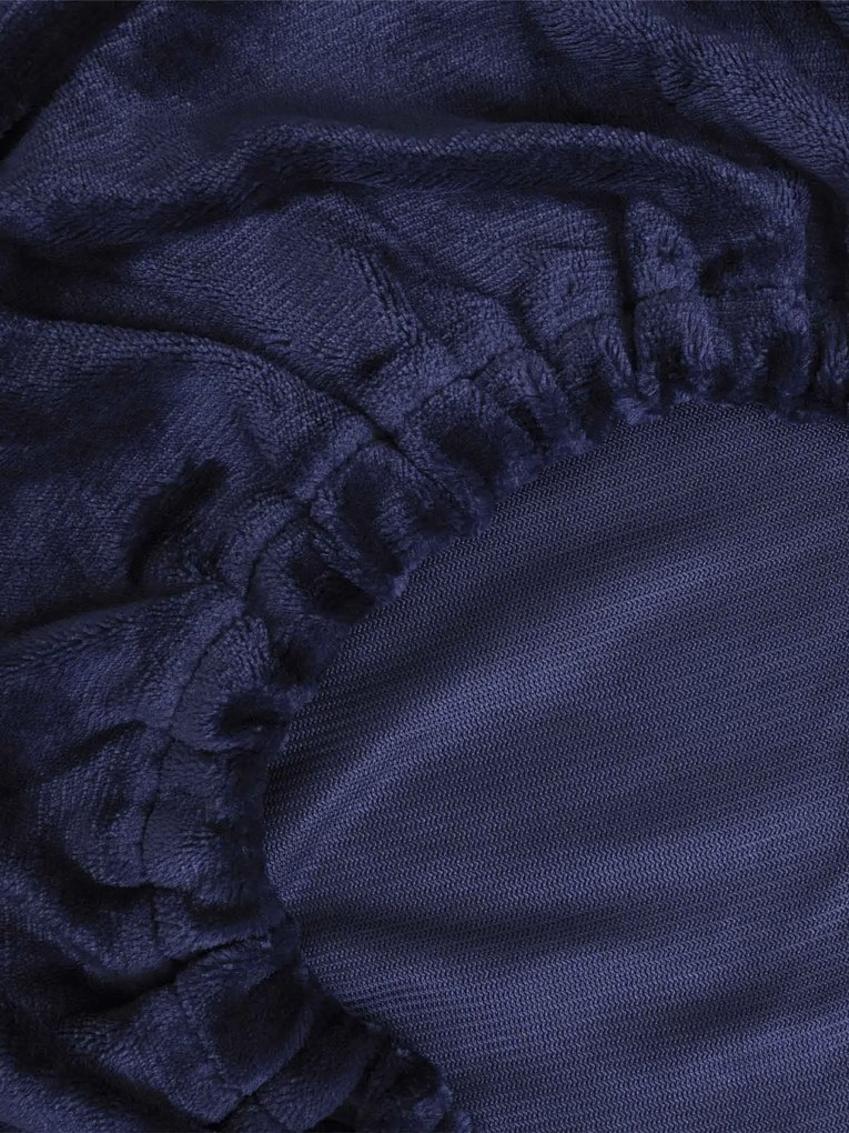 Plachta mikroplyš Deluxe 180 x 200 cm - tmavo modrá