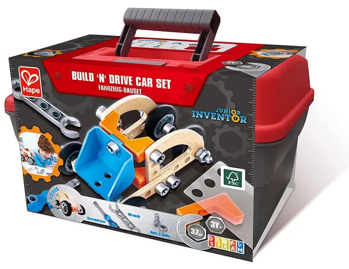 Mladý vynálezca - Zostav si svoje autíčko - 37 ks