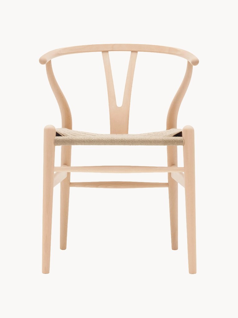 Drevená stolička's ručne tkaným sedadlom CH24 Wishbone Chair