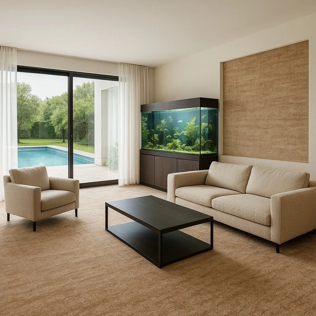 Associated Weavers, Koberec metráž Tropical 33, na mieru, šíře 4m,5m, béžová, filc, chodba / predsieň