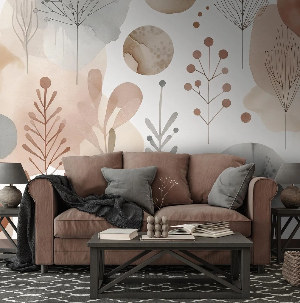 Fototapeta - Béžové rastlinky (147x102 cm)