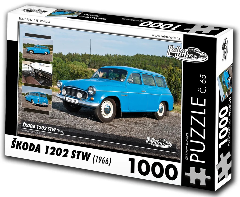 RETRO-AUTA Puzzle č. 65 Škoda 1202 STW (1966) 1000 dielikov