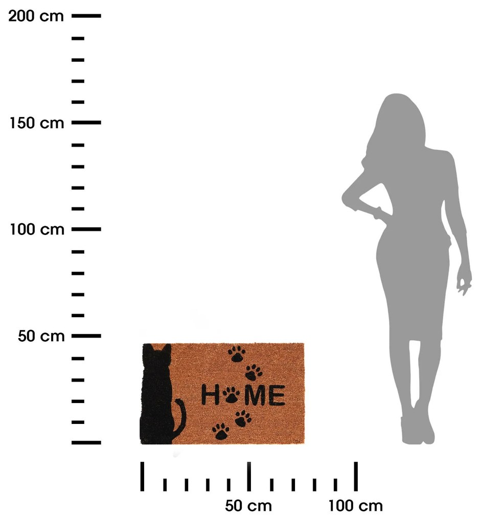 Vonkajšia rohožka Cat, 75x45 cm