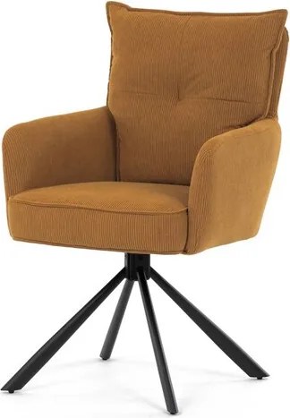 Jedálenská stolička Autronic žltá látka HC-X1128 YEL2