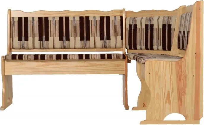 Rohový jedálenský komplet N2, orech / béžová aston 22