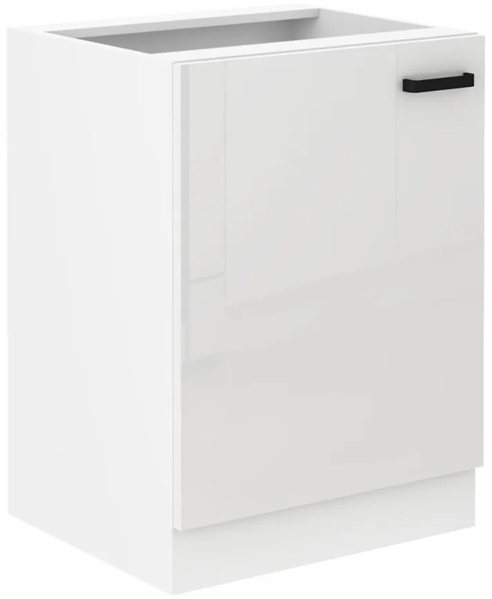 Kuchynská skrinka MIA biely lesk/biely 60d 1f bb