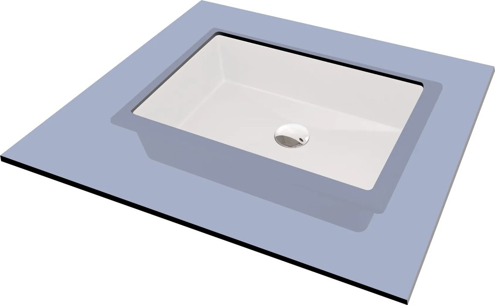 Deante Zápustné/poddoskové umývadlo Correo 50x35 cm - CQR AU5U, granit, alabaster