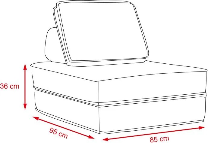 Rozkladacia multifunkčná sofa CALMERO - čierna