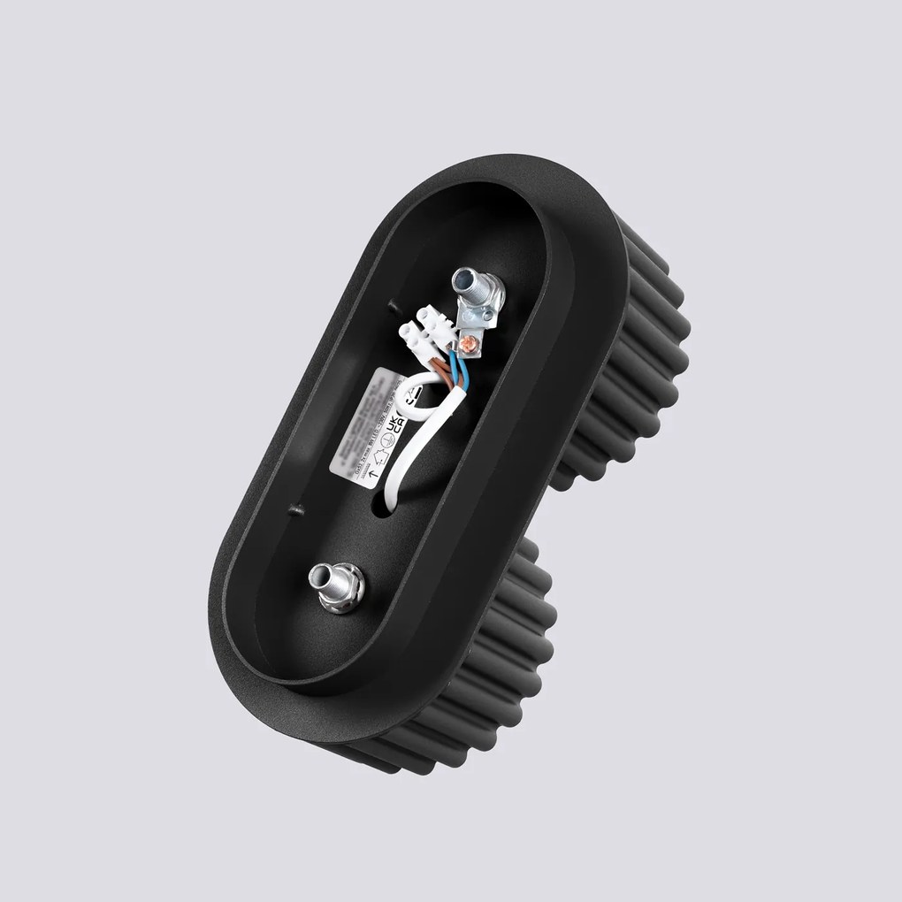 Stropné svietidlo Aura, 2x čierne hliníkové tienidlo, (6 cm)