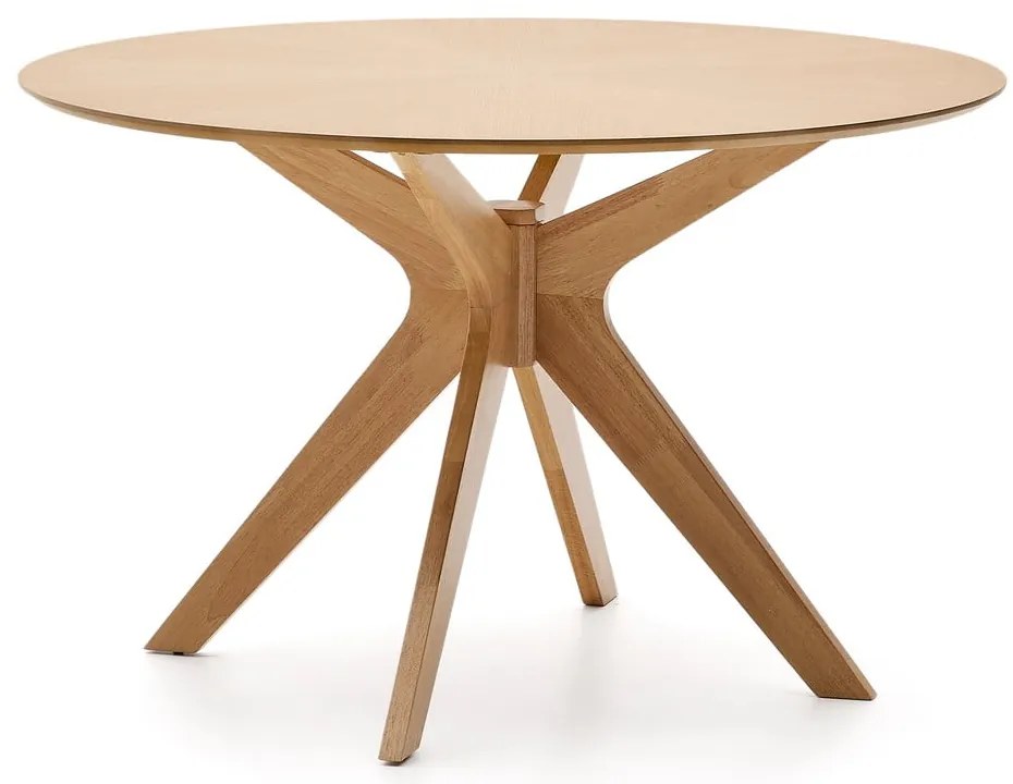 Okrúhly jedálenský stôl s doskou v dubovom dekore ø 120 cm Naanim – Kave Home