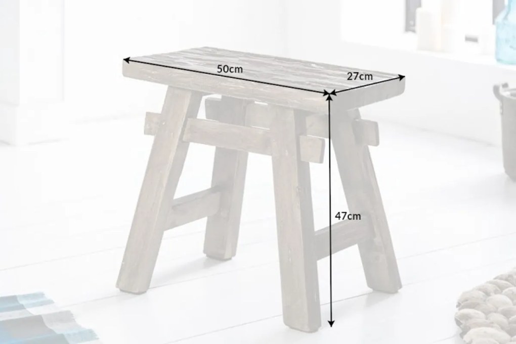 Dizajnová podnožka Lyric 50 cm sivý mahagón - II. Trieda