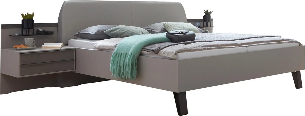 XXXLutz POSTEĽ S NOČNÝMI STOLÍKMI, 180/200 cm, hnedá, sivá Dieter Knoll - Postele - 000442028601