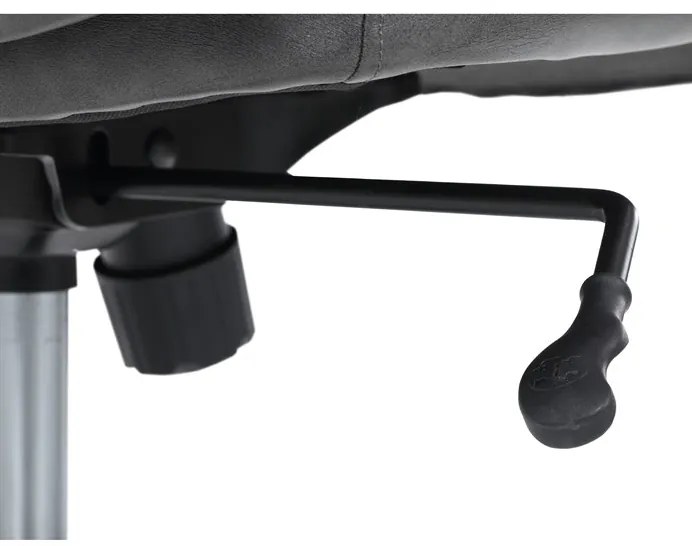 Kancelárske kreslo RYZAR — ekokoža, sivá, nosnosť 150 kg