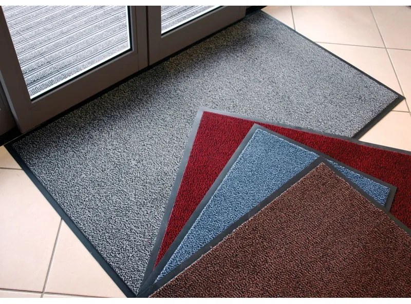 Ekonomická polypropylénová čistiaca rohož, 60 x 90 cm, modrá