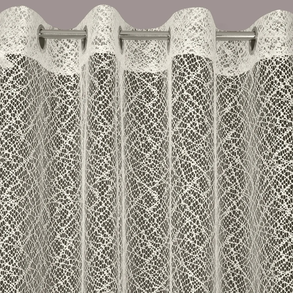 ZÁCLONA NA KRÚŽKOCH AMANDA 140X250 CM KRÉMOVÁ