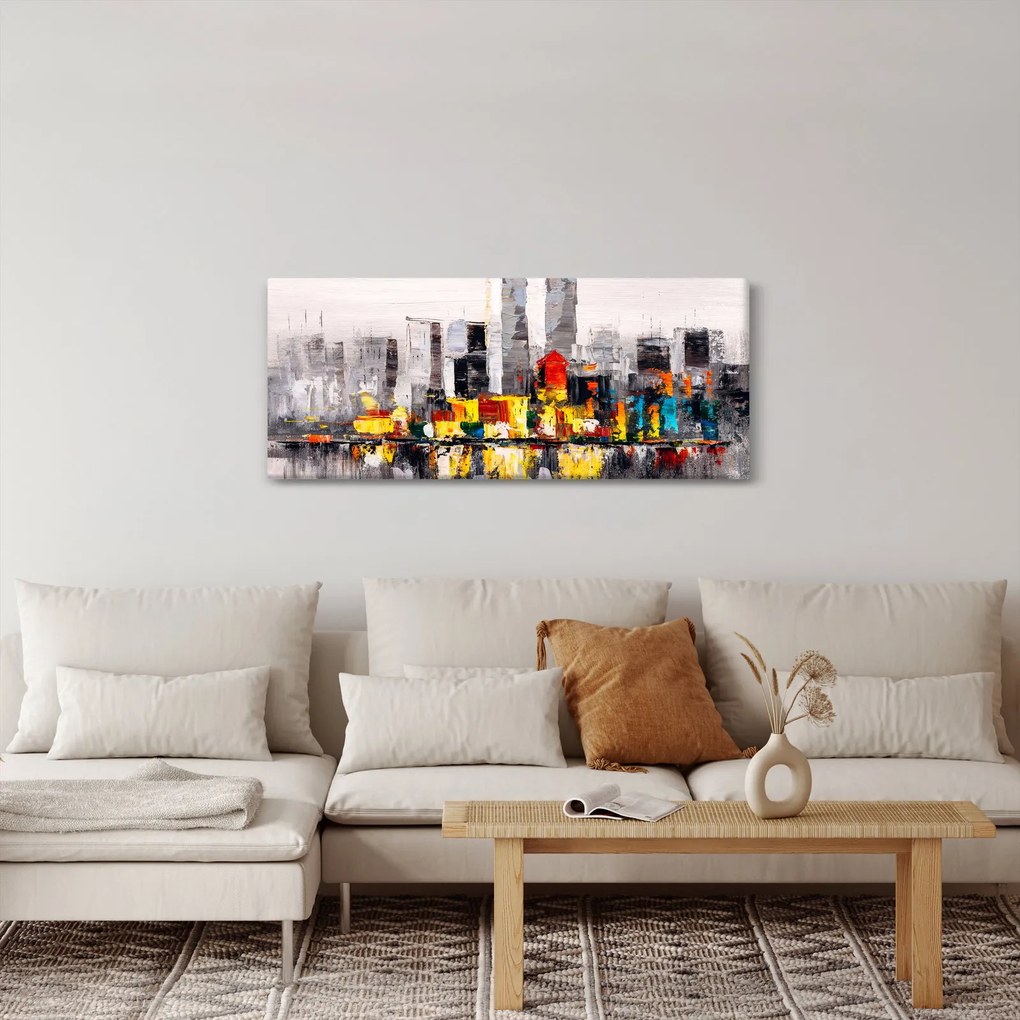 Obraz - Maľba veľkomesta (120x50 cm)