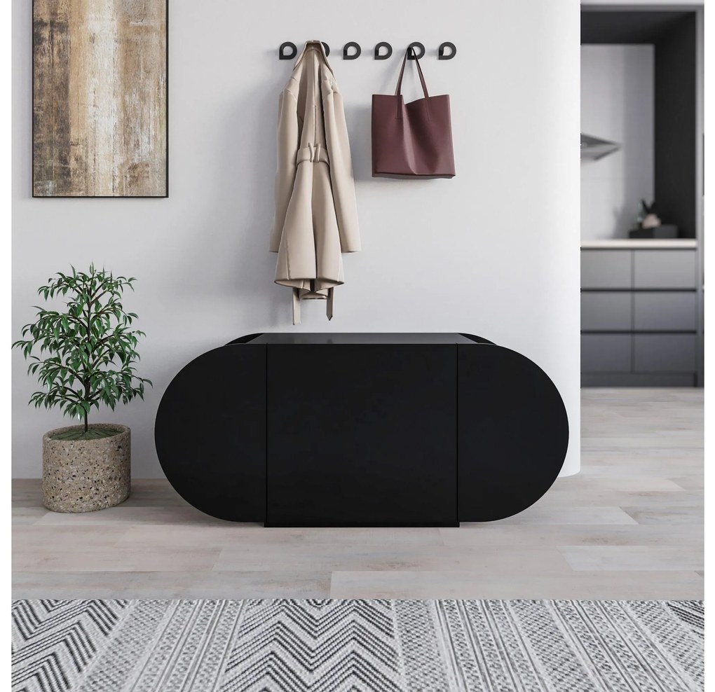 Botník (skrinka na topánky) Pubinu (čierna). Akcia -19%. Vlastná spoľahlivá doprava až k Vám domov. 1094678