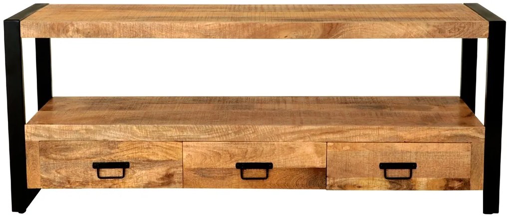 furniture-nabytek.cz - Rustikální tv stolek z dřeva mango 150x60x45