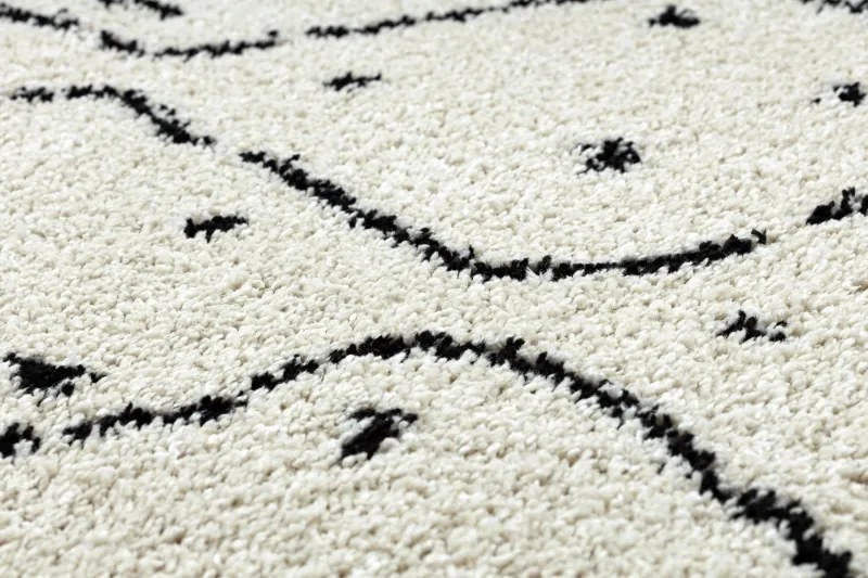 Kusový koberec Berber Tetuan B751 cream kruh, 120x120 (priemer) kruh, biela, obývacia izba, Dywany Łuszczów