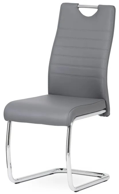 Autronic BONTEC Jedálenská stolička, šedá, ekokoža, DCL-418 GREY Farba: Šedá