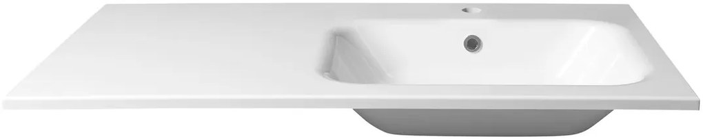 Sapho Sapho, ARECA umývadlo 110x50cm, liaty mramor, pravé, biela, AC101R