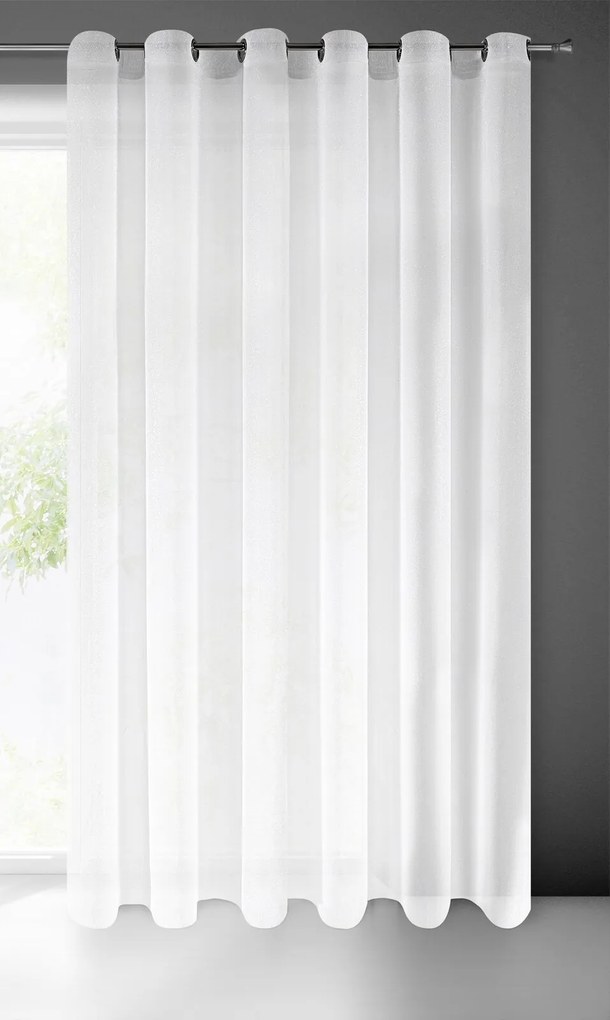 ZÁCLONA NA KRÚŽKOCH SAKALI 350X250 CM BIELA