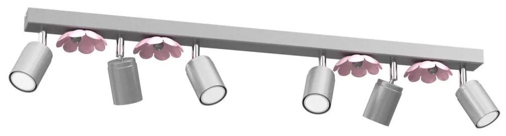 Bodové svietidlo FLOWER 6xGU10/8W/230V matný chróm