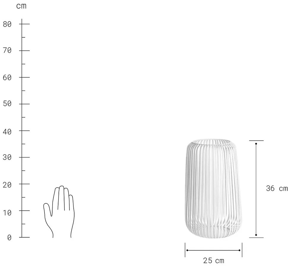 COCOON Lucerna 36 cm - biela