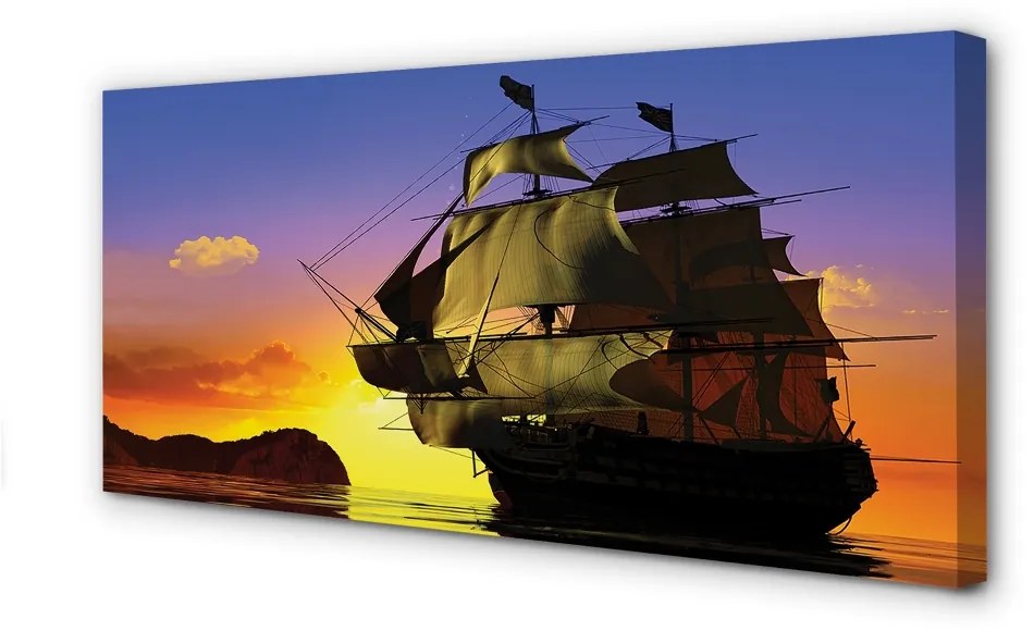 Obraz canvas Sky ship sea 140x70 cm