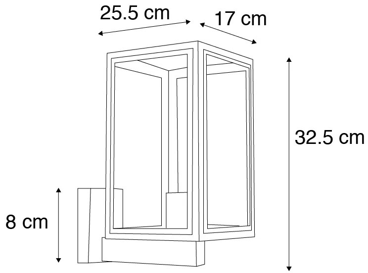 Priemyselná nástenná lampa sivá IP44 - Sutton Up