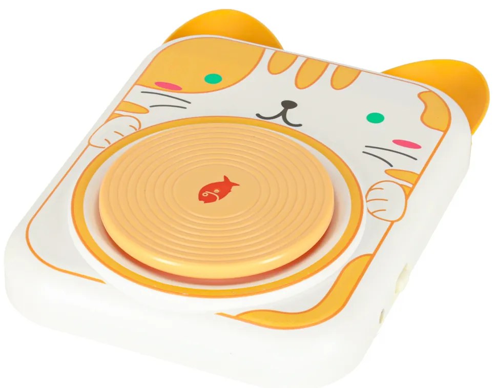 KIK Elektrický hrnčiarsky kruh pre deti – kreatívna sada s hlinou (USB, mačka, darček)