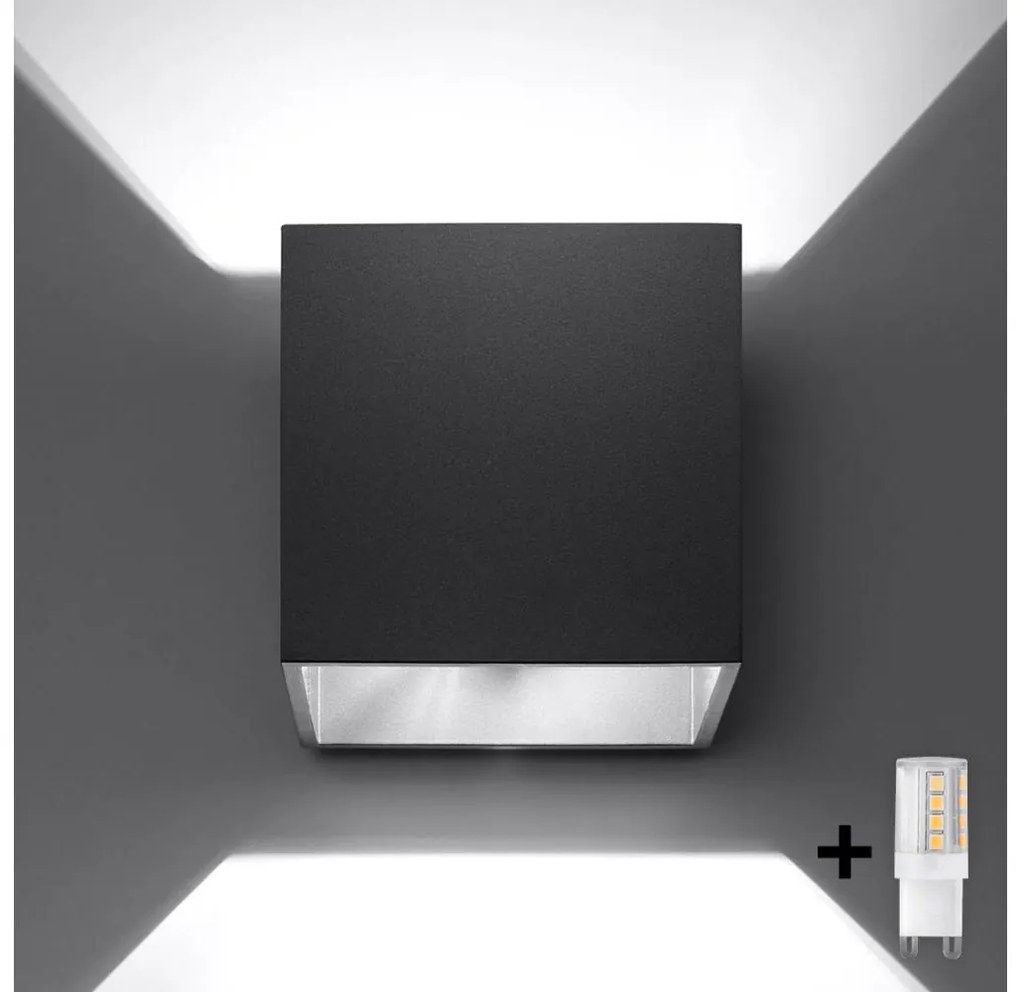 Brilagi -  LED Nástenné svietidlo MURO 1xG9/4W/230V čierna BG0561
